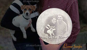Put pet photo on the moon lamp