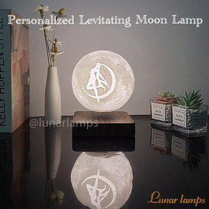 Levitating Moon Lamp with picture