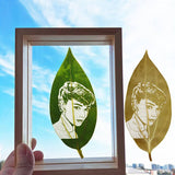 personalized photo leaf carving