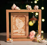 custom Woodcut photo frames